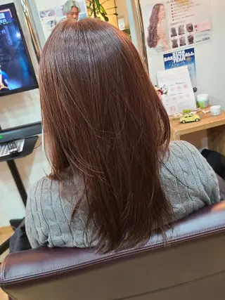 セミロング カラー シ マのヘアスタイル