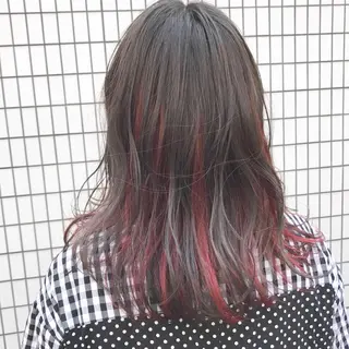 ミディアム カラー ヘアアレンジ ブリーチなしで透明感 艶カラー【Ryo】のヘアスタイル