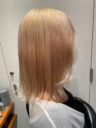 ミディアム カラー salowin渋谷kitaya park前所属・RIKA韓国ヘア/く びれヘア/上品カラーのヘアスタイル