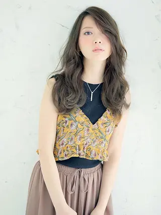 ロング カラー パーマ truck あべの店のヘアスタイル