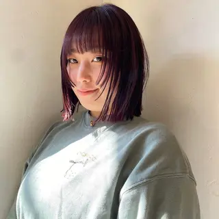 ミディアム カラー irwi/イルウィ所属・miku🎀門前仲町 ブリーチ・レイヤーのヘアスタイル