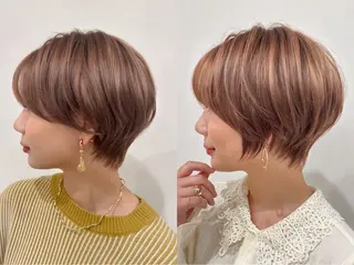 ショート 🌷HARU 暖色/ヘアセット🫧のヘアスタイル