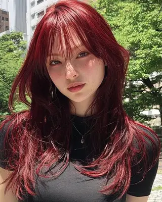 ロング 韓国ヘア🌈 ナカヤヒトミ☁️のヘアスタイル