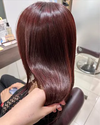 セミロング ぷつっとボブ/ちゅる ピンク/mika☆のヘアスタイル