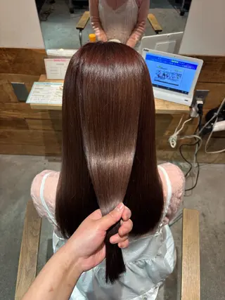 セミロング カラー La fith hair reve所属・🎀髪質改善艶カラー 🎀　AYAKAのヘアスタイル