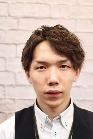 ミディアム パーマ メンズスタイル特化 増田祐二のヘアスタイル