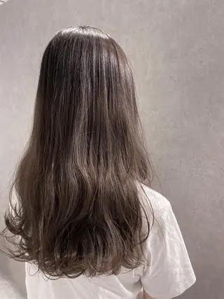 セミロング カラー 🥇ブリーチ無し 透明感🥇佐藤のヘアスタイル