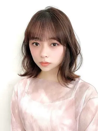 ミディアム カラー JYUNESU  銀座所属・❕縮毛矯正モデル 募集中❕nanaのヘアスタイル