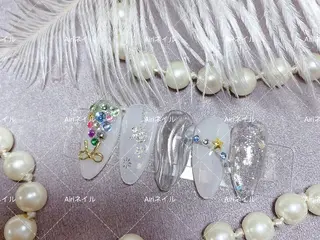 ネイル ネイルサロンAiri 長さ出し·シンプルのネイルデザイン