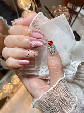 ネイル 23時まで❤︎韓国、 ワンホンネイルのネイルデザイン