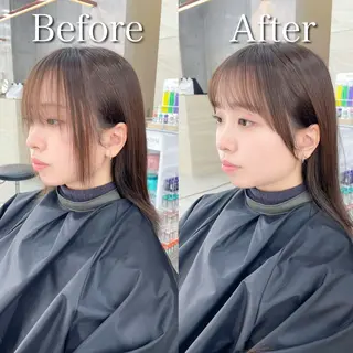 セミロング カラー 韓国ヘア🇰🇷 レイヤー/芝春樹のヘアスタイル