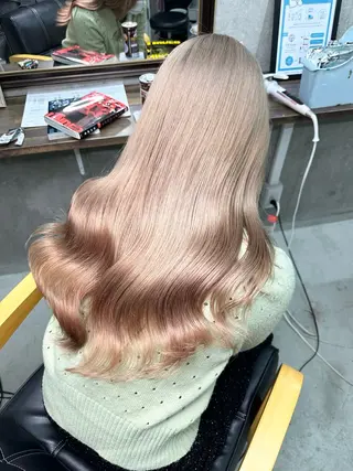 ロング カラー 名古屋のピンク好き かずくん🦩のヘアスタイル