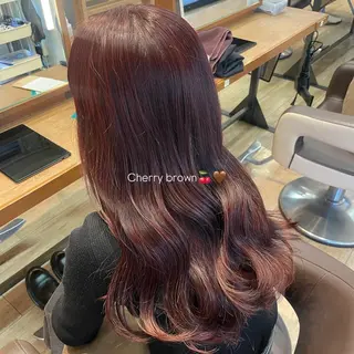 ロング カラー こいき/ブラウン・ 暖色/艶カラー🎀✨のヘアスタイル