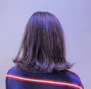 セミロング カラー 似合わせカットカラー ♡佐藤捺美のヘアスタイル