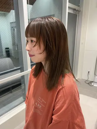 ミディアム LORENAO所属・ブリーチなしカラー♡ rinaのヘアスタイル
