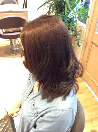 セミロング カラー パーマ 木村 昇のヘアスタイル