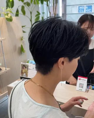 ショート レイヤーパーマ/ ショートパーマ/横浜のヘアスタイル