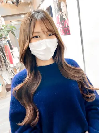 セミロング プルエクステ界隈 ハイトーン/カツオ✨のヘアスタイル