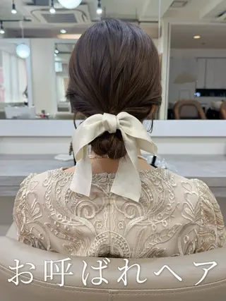 セミロング ヘアアレンジ 韓国風パーマ/耳つぼ ヘアセット/みづきのヘアスタイル