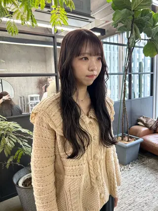 ロング カラー 小川真歩/パーマ /暖色オリーブのヘアスタイル