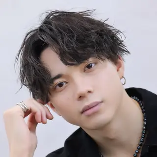 ショート カラー パーマ メンズ 💎ブリーチ/パーマ /新宿/モリオのヘアスタイル