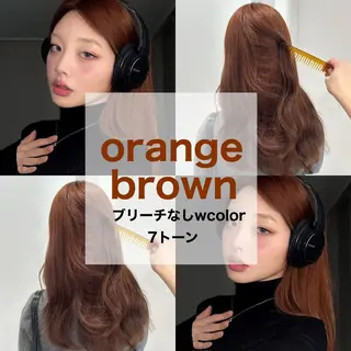 ロング カラー 愛結 暖色カラー🎀🩰のヘアスタイル