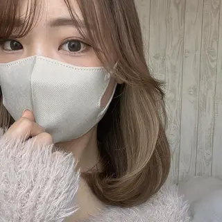 セミロング カラー ヘアアレンジ 韓国モテhair🍑 momoのヘアスタイル