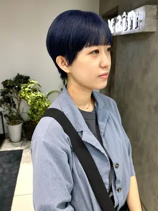 ショート カラー ヘアアレンジ ボブ/透明感ベージュ 🫧クルミ🌟のヘアスタイル