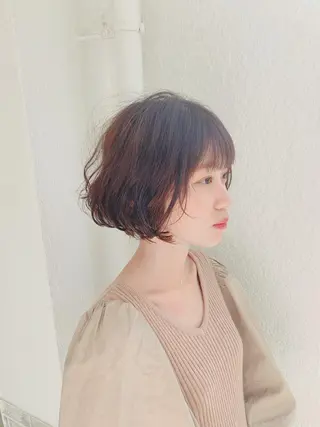 ショート カラー パーマ kyon.hair 韓国カットカラーのヘアスタイル