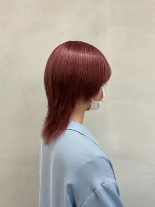 ミディアム カラー 田代 佳穂のヘアスタイル