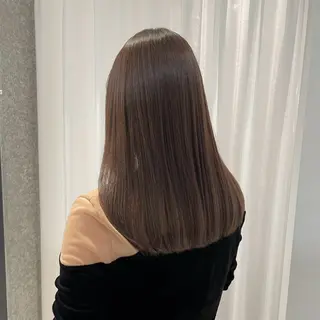 セミロング カラー GO TODAY 新宿Aura店所属・ベージュ🤎透明感 カラー🤎anriのヘアスタイル