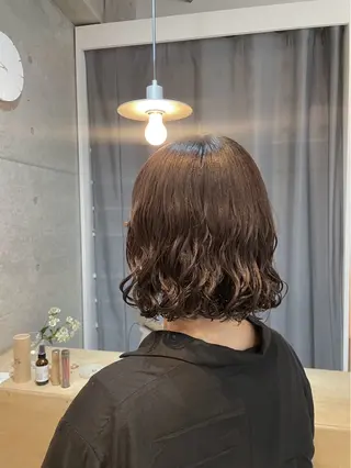 ミディアム カラー パーマ ボブカット/パーマ/ 齋藤大貴のヘアスタイル