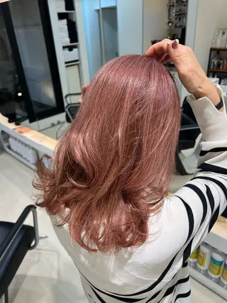 ミディアム カラー パーマ 堀井 凌平のヘアスタイル