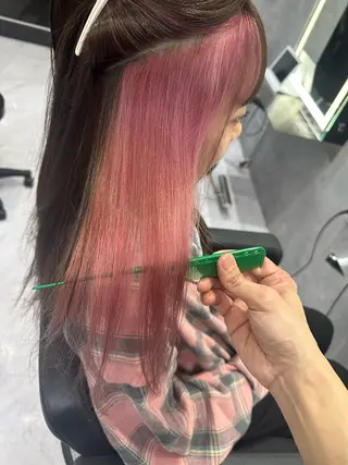 ロング カラー CS made by SHACHU栄店所属・透明感/ブリーチ縮毛 /髪質改善/星野純一のヘアスタイル