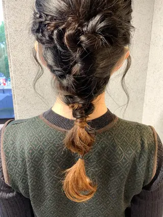 セミロング カラー ヘアアレンジ 名駅/大人可愛い /艶髪/流音のヘアスタイル