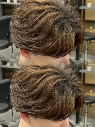 カラー パーマ メンズ 札幌メンズヘア指名 No.1光👑👑のヘアスタイル