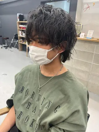 ショート パーマ メンズ 森本裕/オーナー/ スパイラルパーマのヘアスタイル