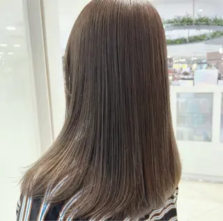 セミロング カラー 艶質改善/縮毛矯正 ササキナツミのヘアスタイル