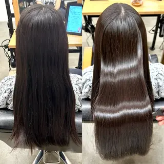 ロング ピンとしない縮毛矯正 メンズスタイル小山光のヘアスタイル