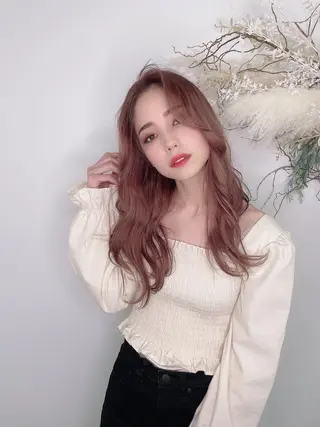 セミロング 美髪矯正/艶カラー ボブ/栄/鐘ヶ江純也のヘアスタイル