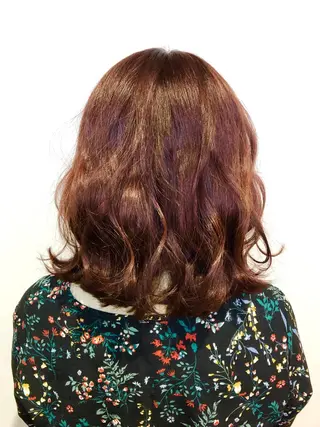ミディアム カラー 青野 文香のヘアスタイル