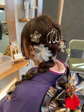 セミロング 切りっぱなしボブ/ 蒲生四丁目/伊藤瑠唯のヘアスタイル