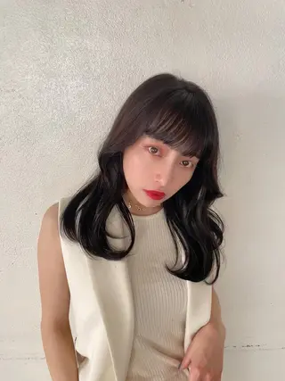 ロング カラー タンバルモリ/ タッセルボブ/神山のヘアスタイル