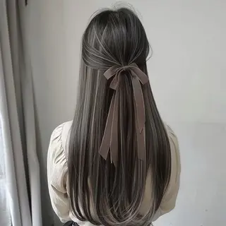 ロング カラー 梨ア/ボブショート/ ブリーチ無し艶カラーのヘアスタイル