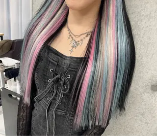 ロング カラー りおな/エクステ /ミルクティーカラーのヘアスタイル