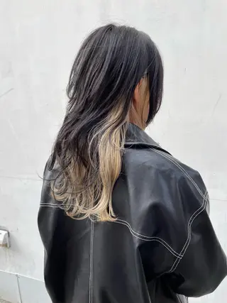 ロング カラー ハイトーン/ ウルフ/suzuhaのヘアスタイル