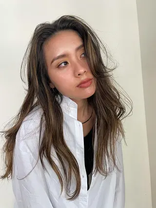 セミロング カラー ナガミネアリサ/ 学芸大学/海外ヘアのヘアスタイル