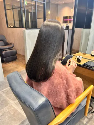 セミロング カラー 韓国×髪質改善カラー 💎hinaのヘアスタイル