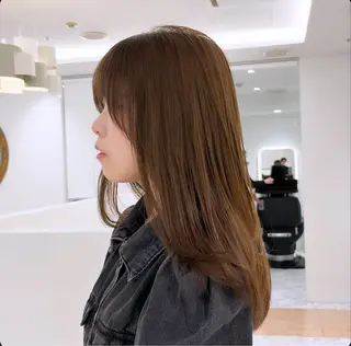 セミロング カットモデル/ 透明感ヘア/成瀬裕介のヘアスタイル