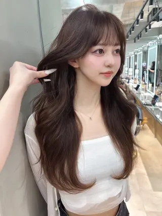 ロング カラー Hiroki 韓国ヘア🇰🇷のヘアスタイル